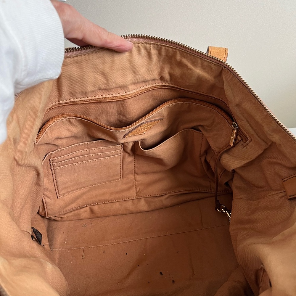 Colorblock Leather Tote Bag - Picture 4 of 5